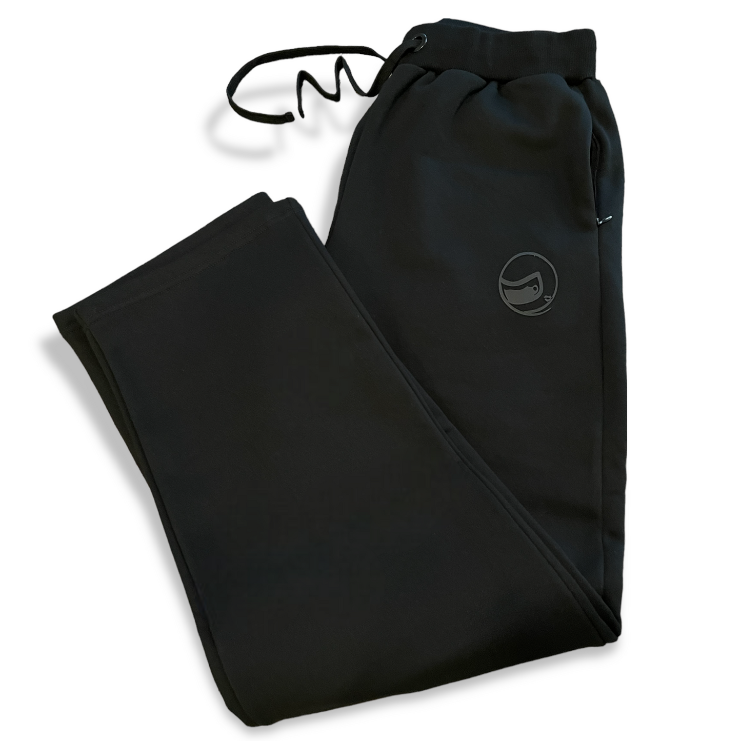 Black, CM Logo,, Sweatpants, Lounge Wear, Comfortable, Casual Style, Men's Fashion, Athleisure, Urban Fashion, Streetwear, Logo Apparel, Relaxed Fit, Cotton Blend, Elastic Waistband, Side Pockets